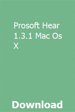 Prosoft Hear Download